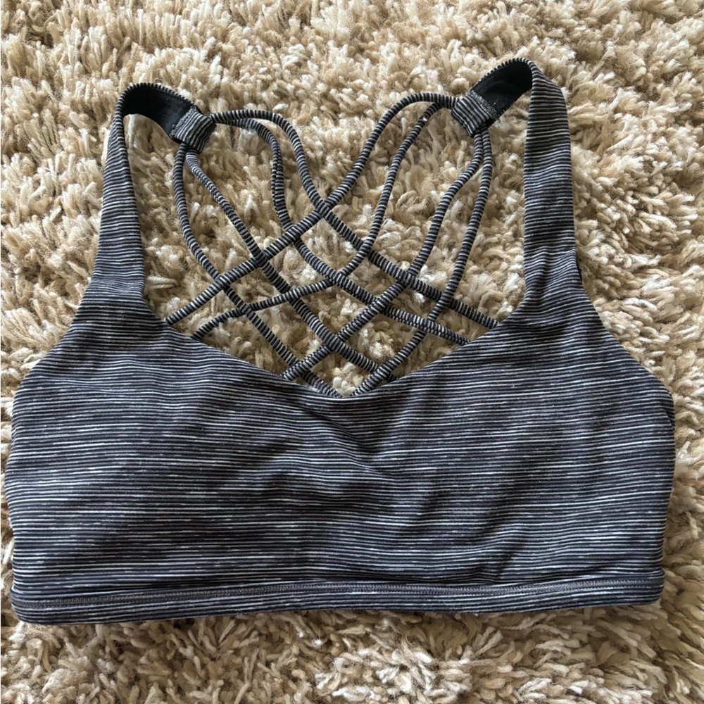 Grey lulu sports bra